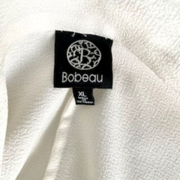 Bobeau Off White Wrap Dress Coat Sweater Top Large - Picture 5 of 5